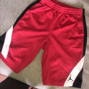 Red Jordan athletic shorts